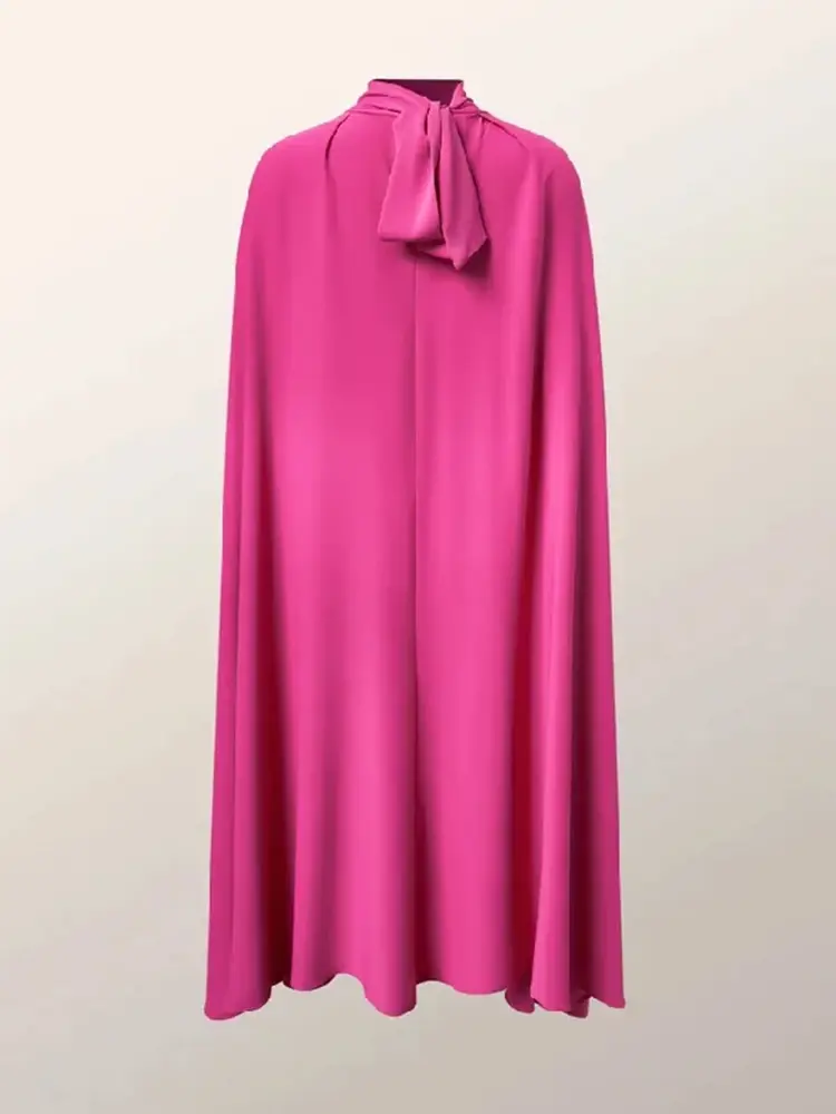 Women's Plus Size Turtleneck Dress Cloak Sleeve Pleated Solid Elegant Casual Wedding Guest Dresses Vintage Party Club Dress