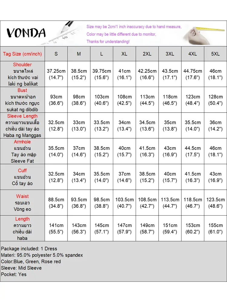 Plus Size VONDA Women Summer Party Maxi Dress Bohemian Printed Long Sundress Beach Vestidos 2025 Half Sleeve Casual Loose Robe