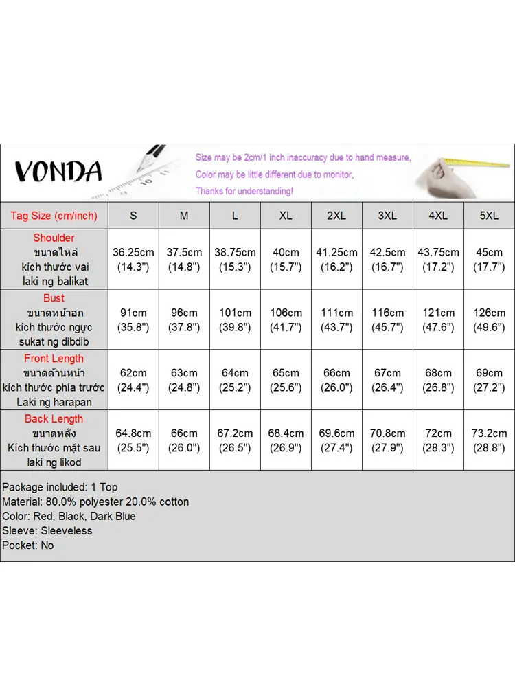 VONDA Women Plaid Blouse Casual Tank Tops 2025 Summer Back Split Blusas Loose Female O-Neck Sleeveless Party Tunic Oversized
