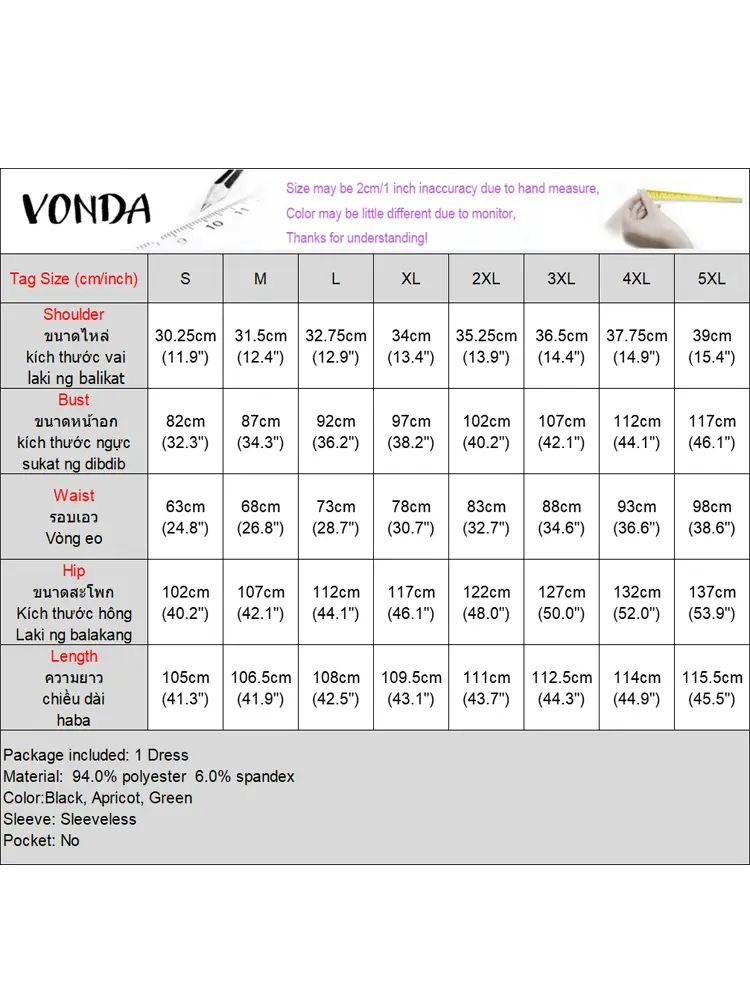 VONDA Summer Club Dress Solid Seeveless Vestidos Women Elegant Lace-Up Pleated Tank Party Sundress 2025 Casual OL Work Robe
