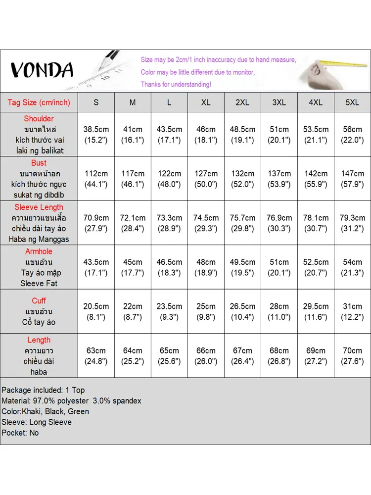 VONDA Elegant Women Satin Silk Blouse Fashion V Neck Tops 2025 Summer Solid Color Work OL Tunic Casual 3/4 Sleeve Blusas S-3XL
