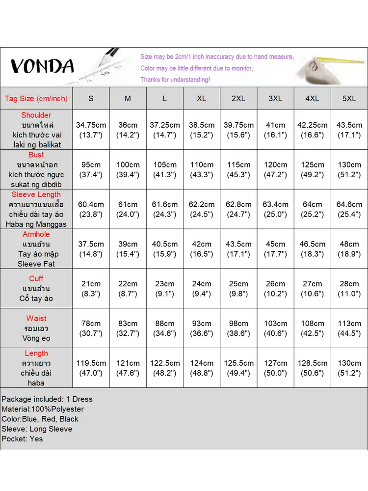 VONDA Women Shirt Dress 2024 Elegant Long Sleeve Lady Office Sundress Casual Lapel Collar Printed Party Vestidos Oversized Robe
