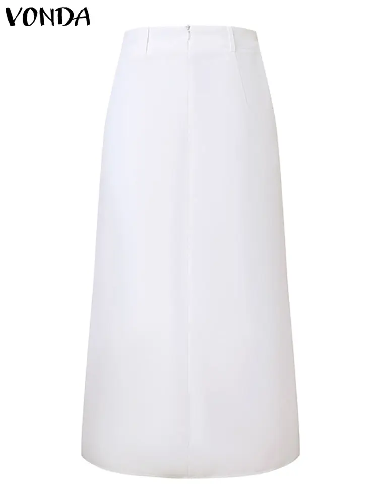 VONDA Plus Size Women Long Skirts Pattern Printed High Wasit A Line Party Skirts Bohemian 2024 Oversized Casual Loose Bottoms