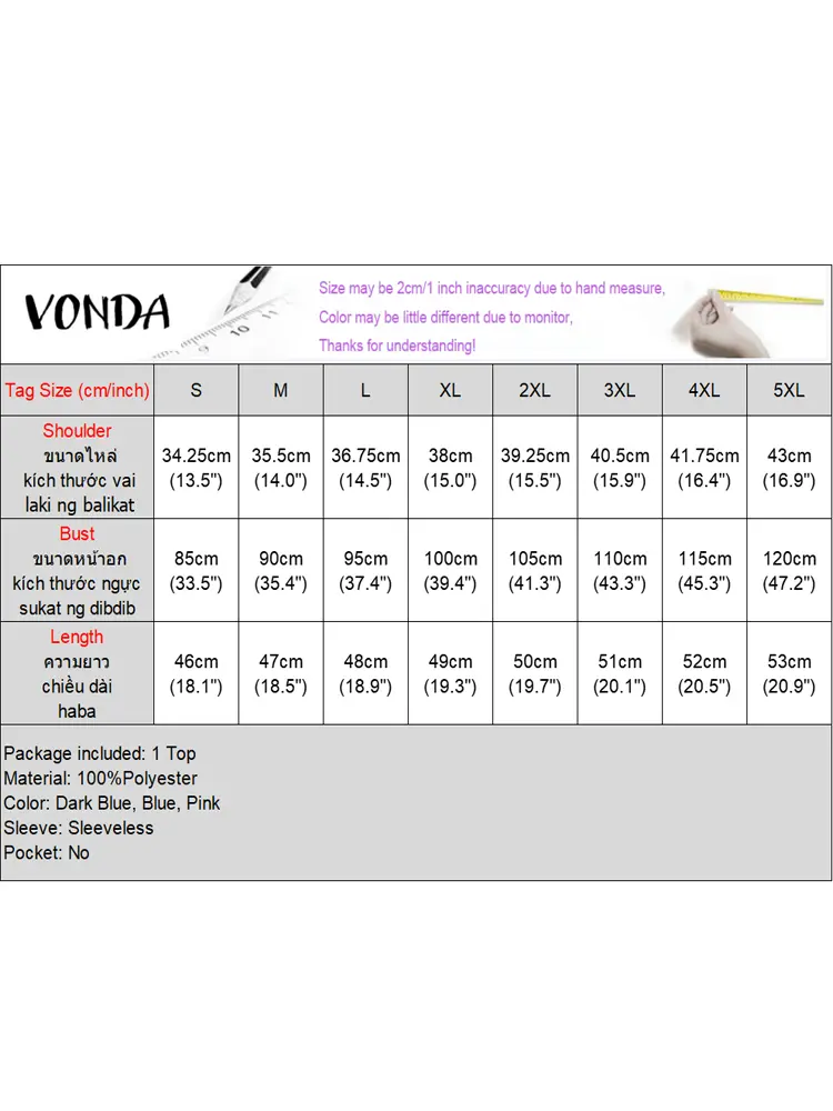 VONDA Lace Patchwork Blouse Women Tank Tops Solid Color 2025 Summer Beach Tunic Casual Loose Sleeveles Shirts Blusas Chemise