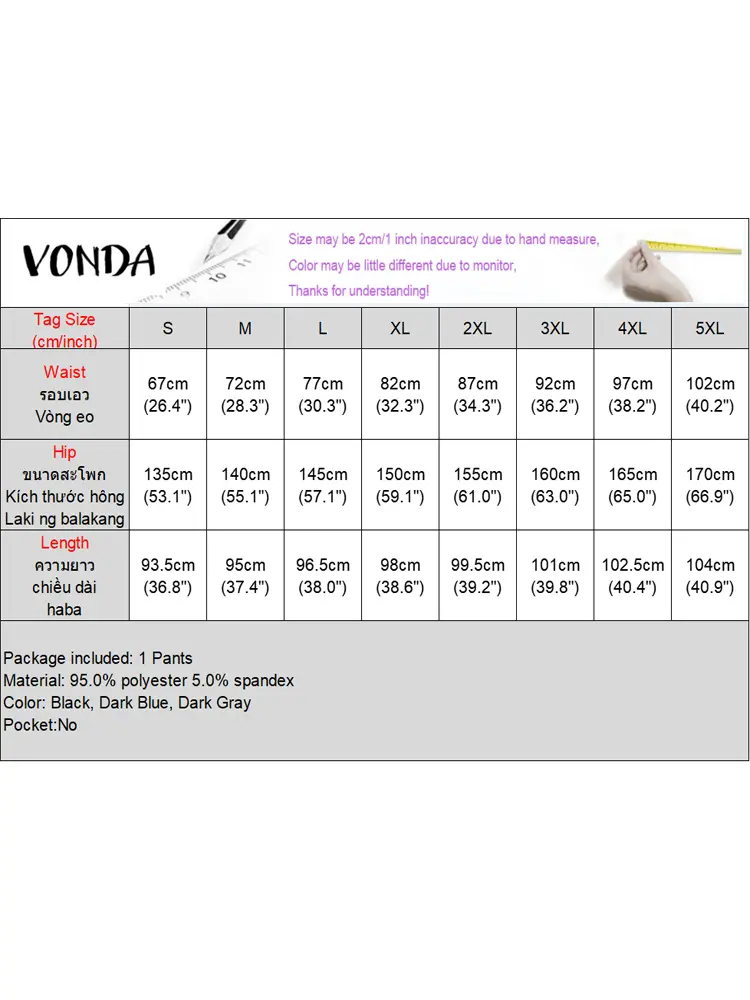 Casual Suit Pants 2025 Elegant Solid Color Zipper High Waist Pleated Wide Leg Pants VONDA Female Loose Long Bottoms Oversized