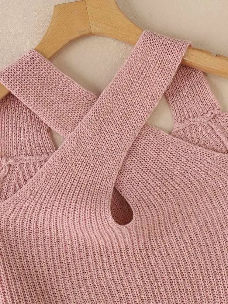 VONDA Autumn Women Halter Off The Shoulder Sweaters Elegant Long Sleeve Knitwear Casual Solid Commuting Jumpers Lady Pullovers
