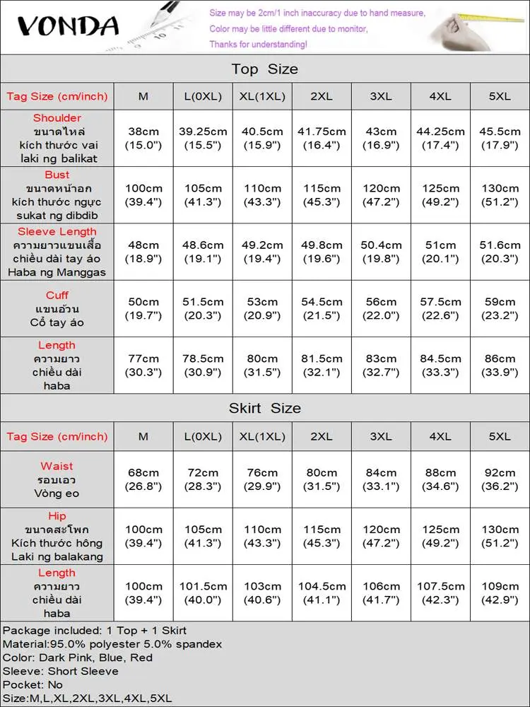 VONDA 2024 Women Sets 2Pcs Irregular 3/4 Flare Sleeve Vintage Ethnic Style Floral Printed Blouse And A Line Long Skirt Set Suits