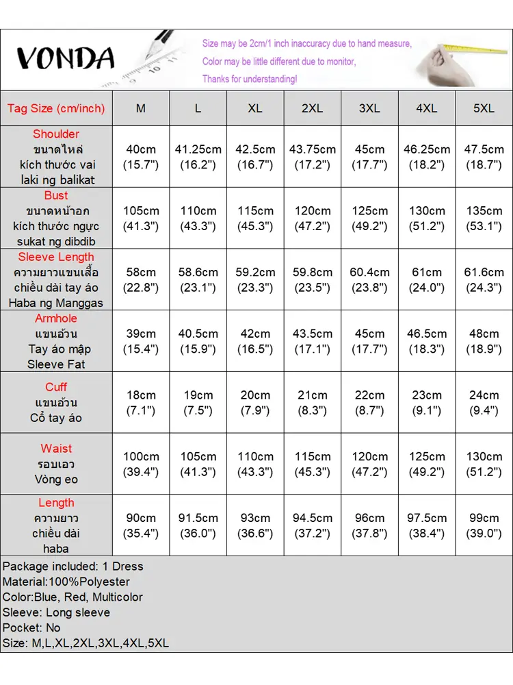 VONDA Women Summer Mini Dress 2025 Long Sleeve Printed Party Sundress Vintage A-Line Vestidos Loose Robe Oversized