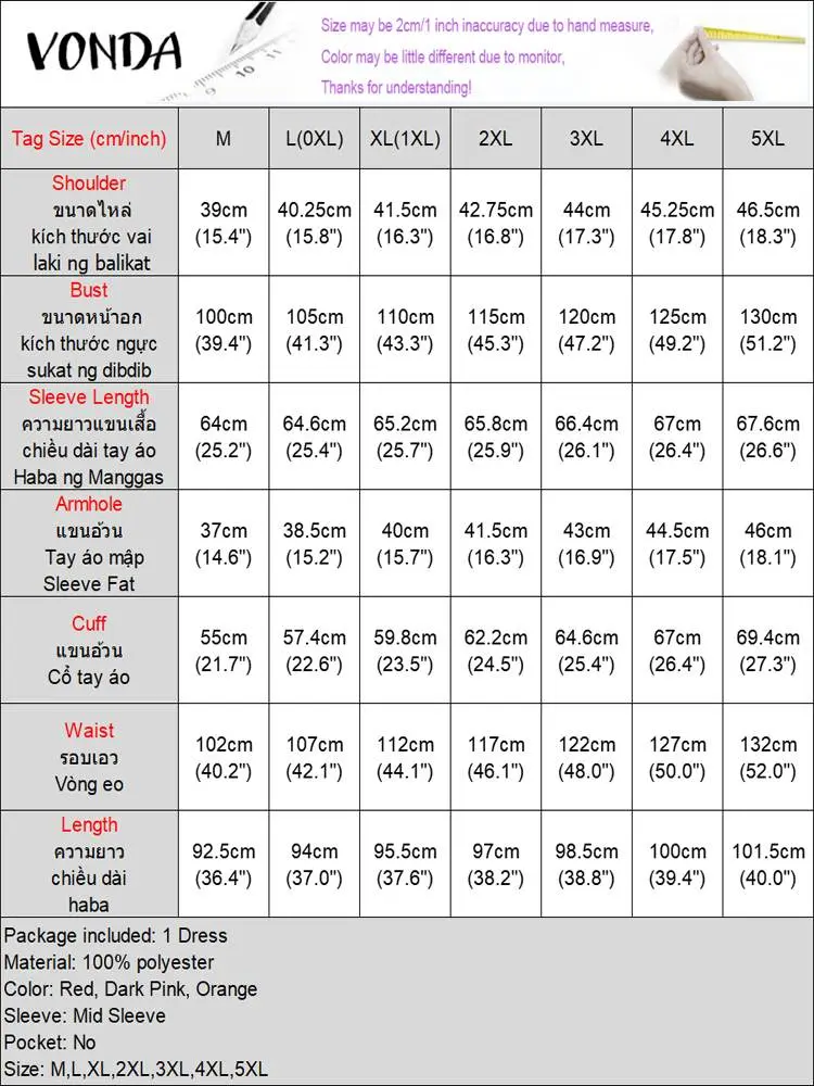 2024 VONDA Women Printed Mini Dress Long Flare Sleeve Bohemian Sundress Sexy V-Neck Vintage Casual Loose Oversized Short Vestido