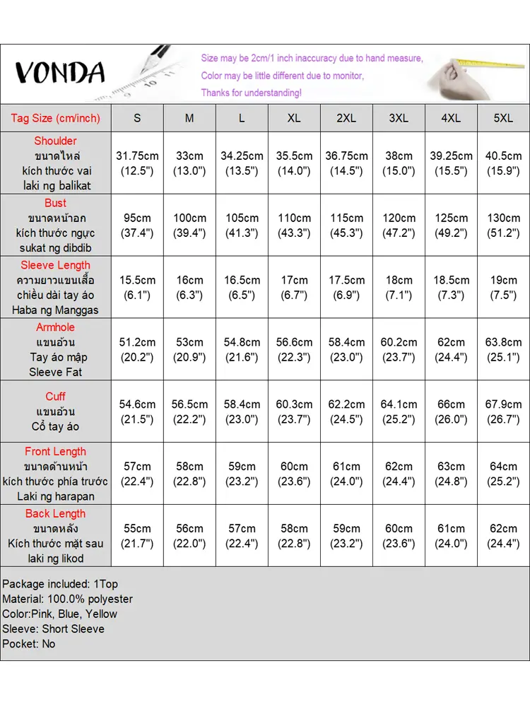 VONDA Lace Bow Blouses Fashion V-Neck Casual Shirts 2025 Women Summer Short Sleeve Loose Partchwork Elegant Blusas Tunic Tops