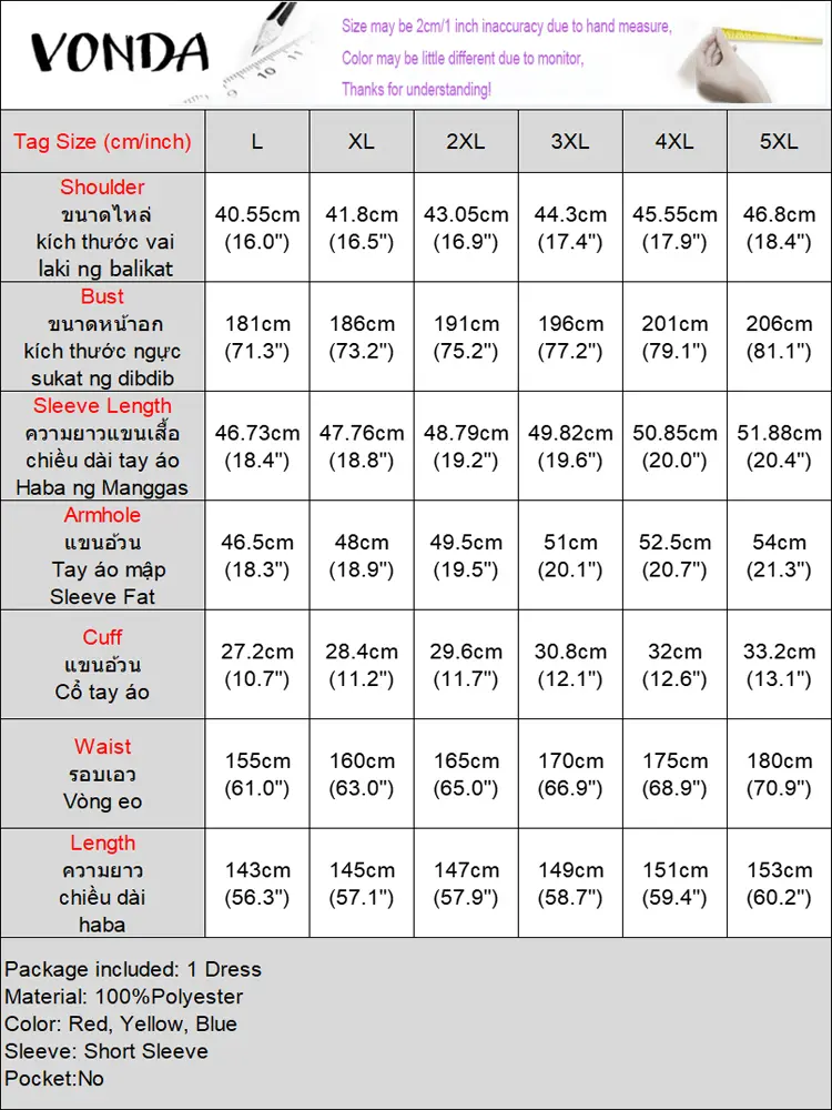 Plus Size 5XL VONDA 2025 Summer Maxi Dress Women Sundress Vintage Printed Long Vestido Casual Loose V-Neck Bat Sleeve Party Robe