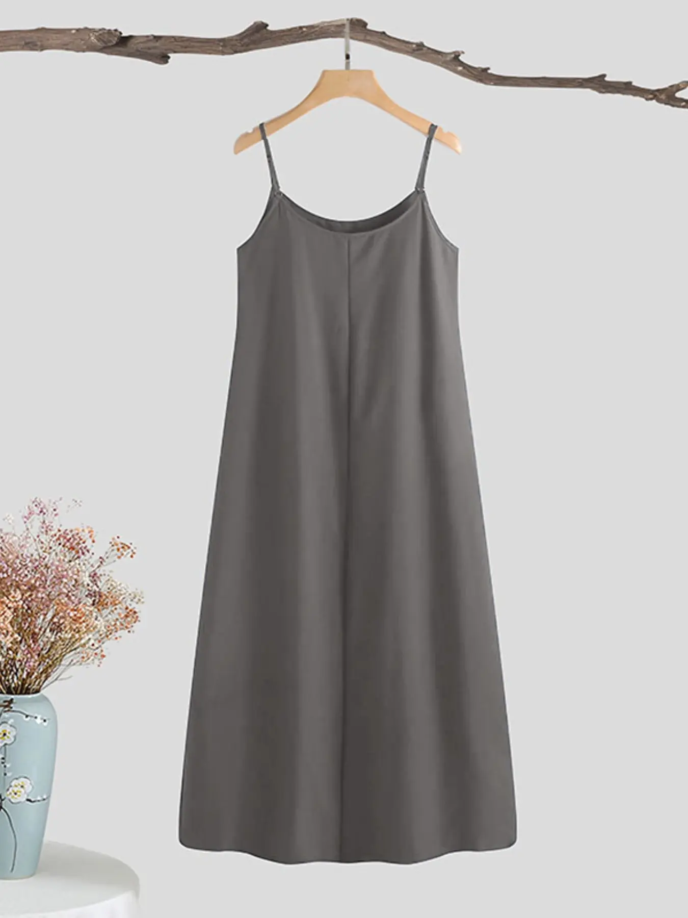 Plus Size 5XL VONDA Women Dress 2025 Summer Sundress Sexy V Neck Spaghetti Strap Sleeveless Dress Casual Loose Robe Vestidos
