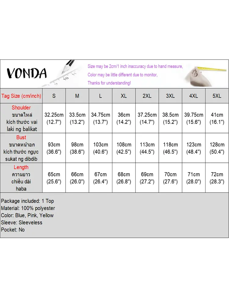 VONDA Summer Korean Tank Tops 2025 Women Casual Sleeveless Tunic Tees Loose Ruffled Shirts Fashion Solid Color Blusas Femininas