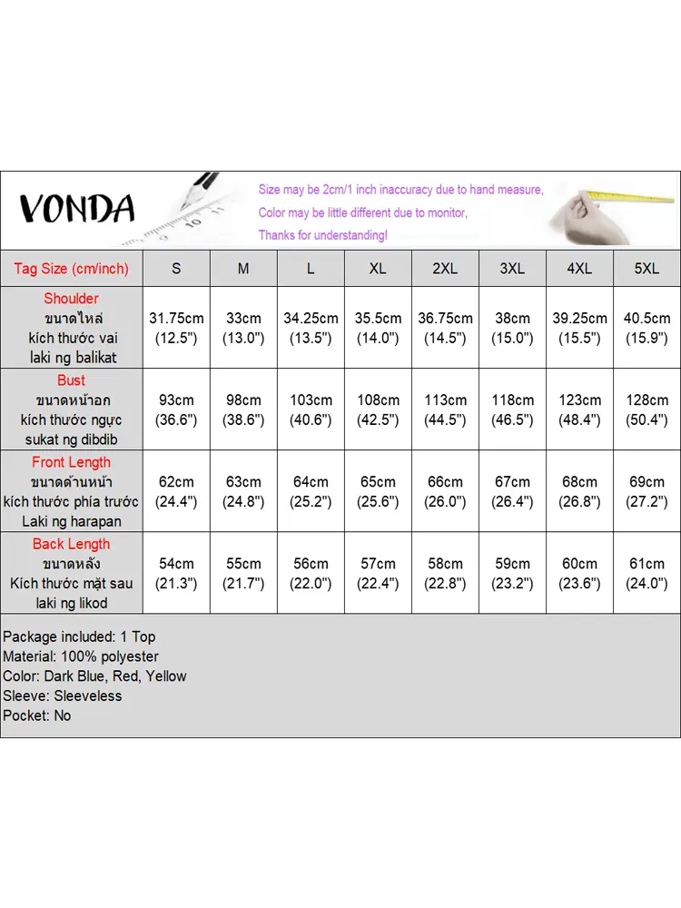 VONDA Women Sexy Sleeveless Tank Tops 2025 Summer Tees Bohemian Polka Dot Ruffled Tops Casual Loose Oversize Holiday Beach Camis