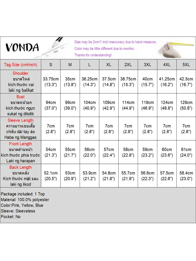 VONDA Women Summer Tank Tops 2025 Casual Lace-Up Tunic Solid Color Ruffled Blusas Fashion Loose Camis Square Neck Oversized Tees