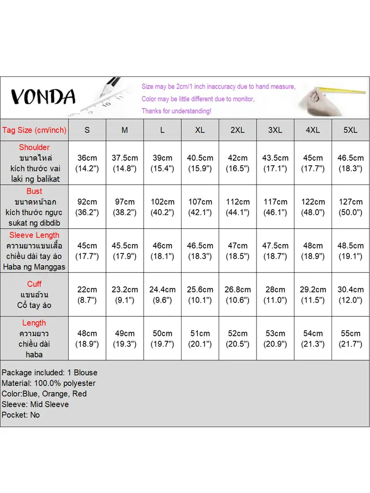 VONDA 2025 Summer Solid Color Tops Women Blouses O Neck Blusas Casual OL Work Tunic Short Sleeve Vintage Pleated Pullover