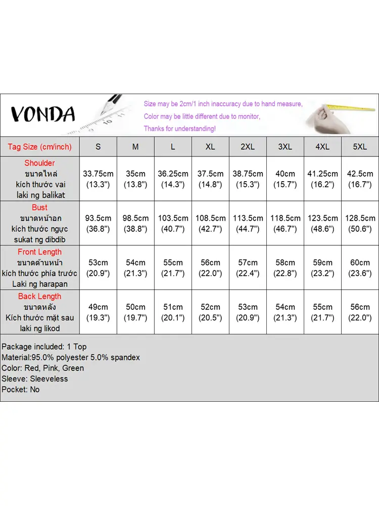 VONDA Women Bohemian Summer Tank Tops Sleeveless Tanks Beach Tees 2025 Casual O Neck Loose Tops Buttons Blouses Printing Camis