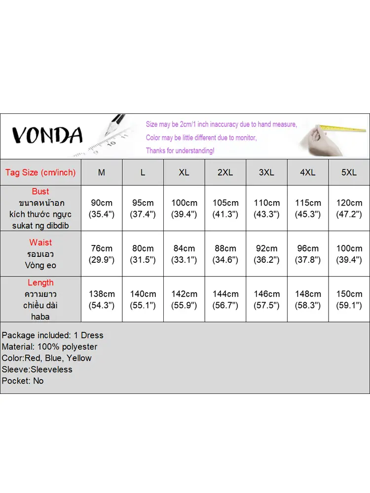 VONDA Bohemian Printed Dress 2025 Summer Women Strap Evening Sexy Lace Patchwork Party Sundress Casual Vestidos Pleated Robe