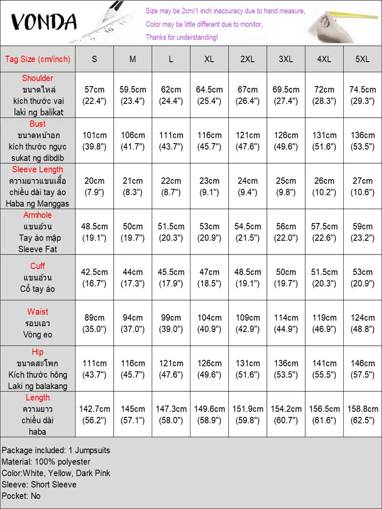 VONDA Elegant Long Jumpsuits Women Summer Short Sleeve Rompers 2025 Fashion V-Neck Loose Solid Color Playsuits Wide Leg Pants