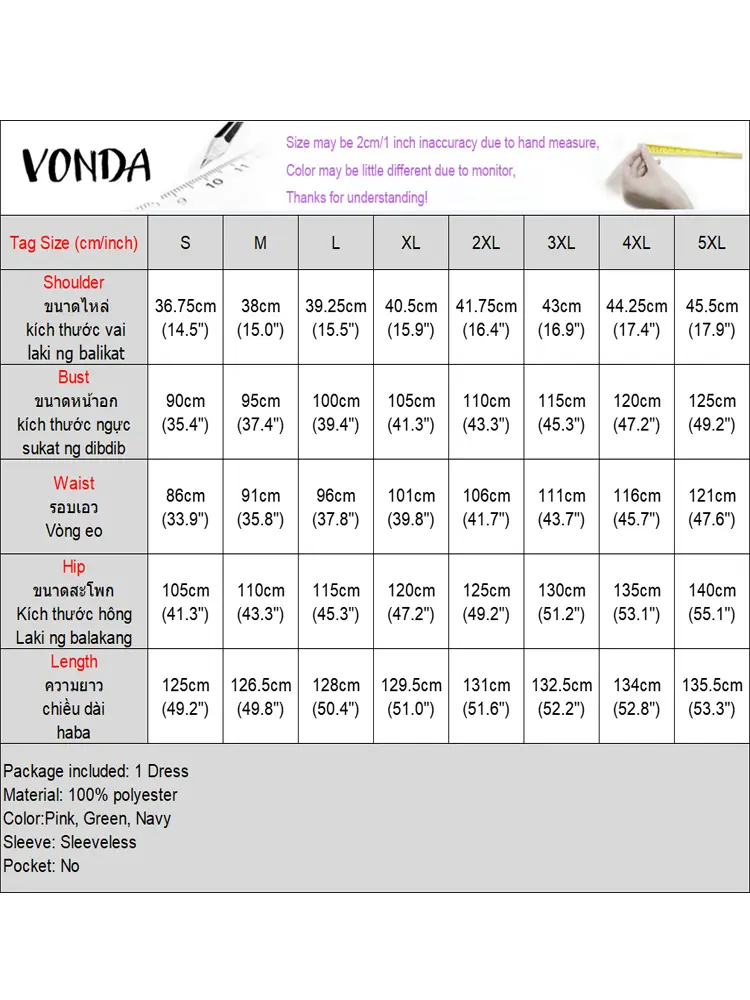VONDA Women Summer Casual Maxi Dresses Sleeveless Sexy Straps V-Neck Long Sundress 2025 Holiday Beach Vestidos Oversized Robe
