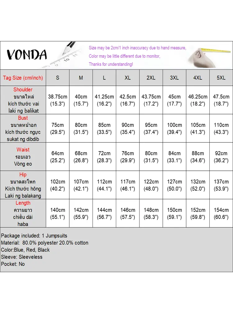 VONDA Vintage Plaid Jumpsuits Women Bohemian Overalls Summer Sleeveless Rompers Casual Loose Square Collar Wide Leg Playsuits