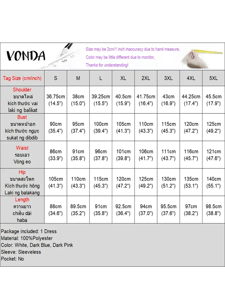 2025 VONDA Summer Mini Dresses Women Sexy V-Neck Solid Ruffled Sundress Casual Sleeveless Elegant Office Party Vestidos Oversize