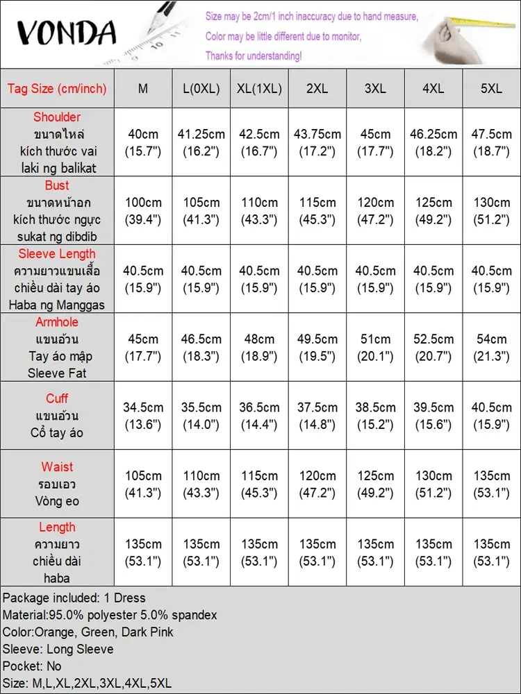VONDA 2025 Women Vintage Maxi Dress Bohemian Sundress Printed Party Vestidos Casual Loose Robe V Neck Sundress Oversized