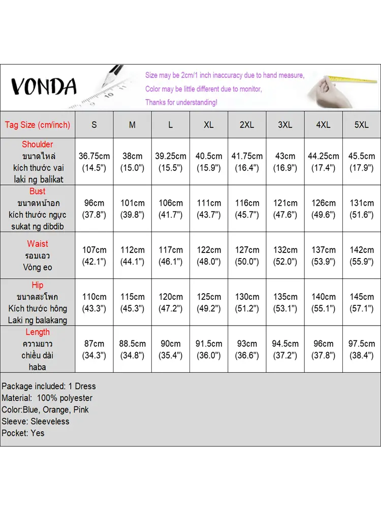 VONDA Women Sexy Mini Dress 2025 Summer Sleeveless Tank Sundress Fashion Pockets Buttons Beach Vestidos Casual Solid Color Robe