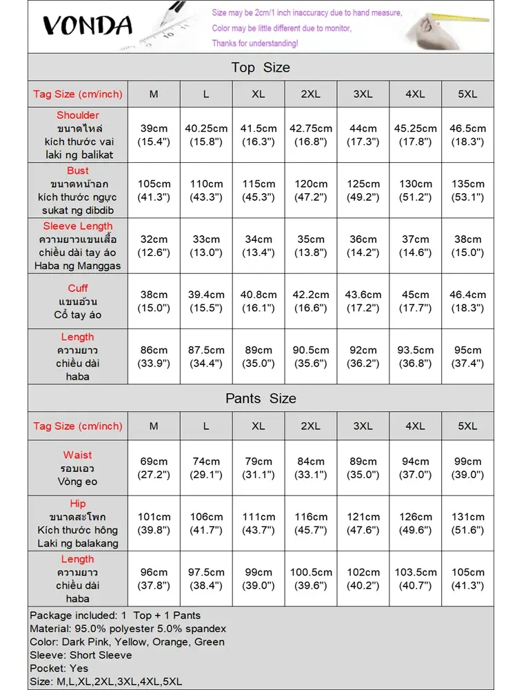VONDA Summer Women Sets Short Sleeve Bohemian Printed Patchwork Pant Suits Vintage Tops and Wide Leg Pants Elegant Matching Sets