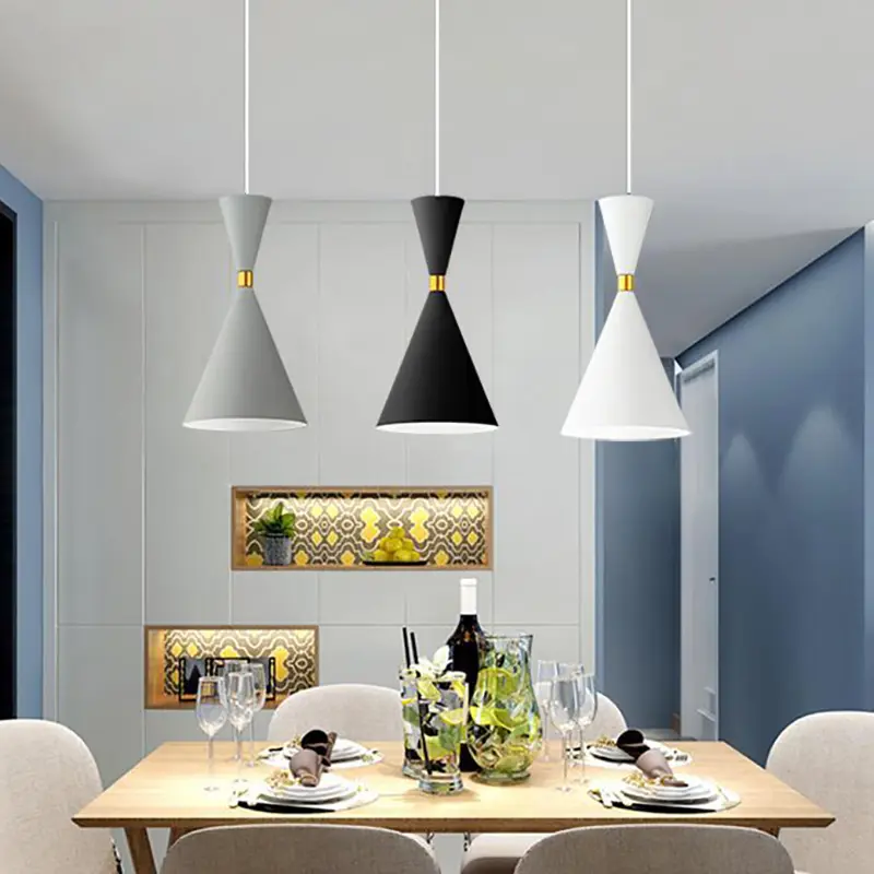 Minimalist Nordic Style Restaurant Living room Pendant Light Bedroom Bedside Modern Macaron line Pendant Light Coffee Shop Light