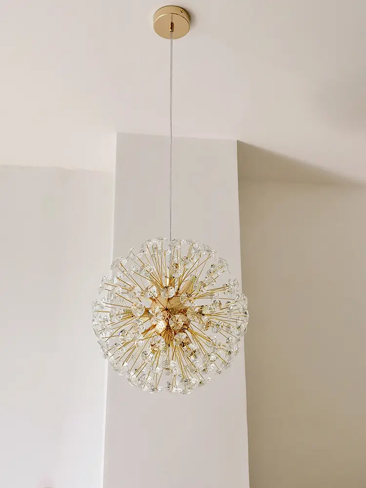 Light Luxury Luxury Dandelion K9 Crystal Chandelier Fashion Spark Ball Lamp Modern Bedroom Living room Dining Room Lighting Lamp