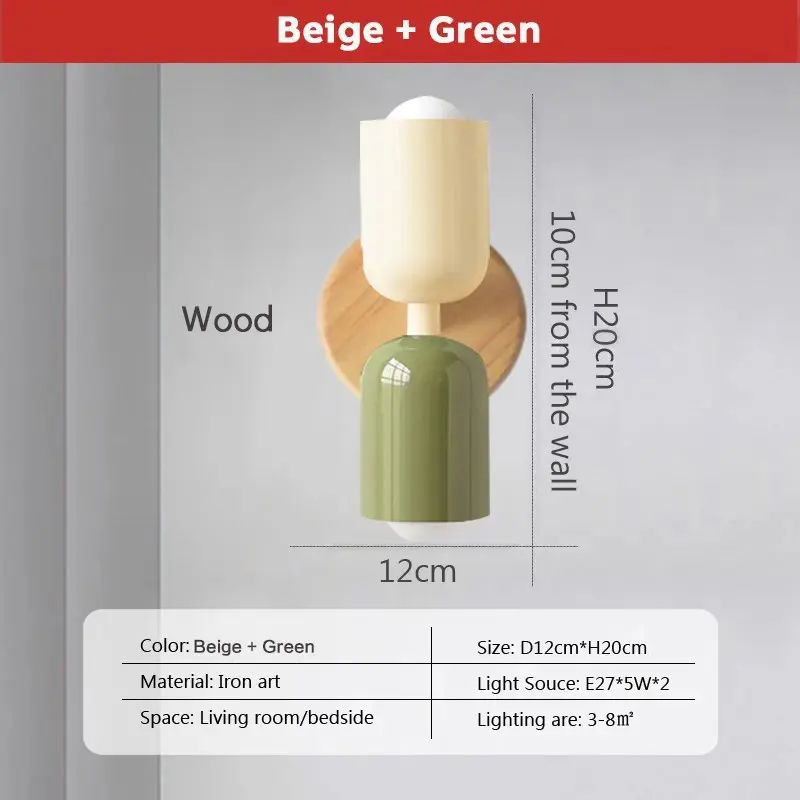 Modern Nordic Wall Lamp Creative Simple Background Wall Lamp Fashionable Corridor Lamp Medieval Cream Style Bedside Wall Lamp