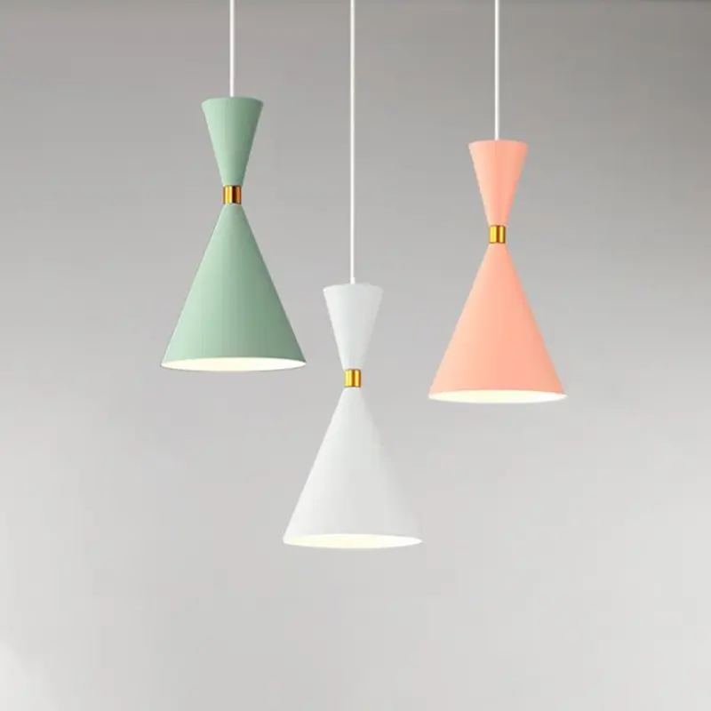 Minimalist Nordic Style Restaurant Living room Pendant Light Bedroom Bedside Modern Macaron line Pendant Light Coffee Shop Light