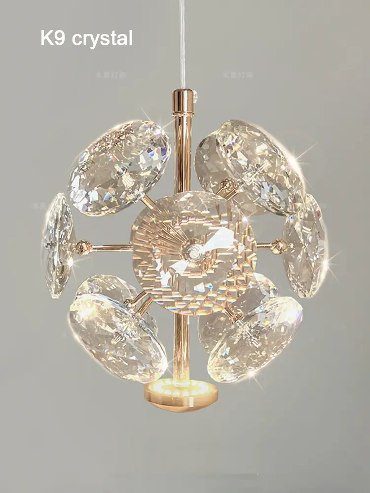 Modern K9 Pure Crystal Bedside Small Chandelier Light Lluxury Crystal Wall Lamp Corridor Ceiling Lamp Bar Decoration Noble Lamps