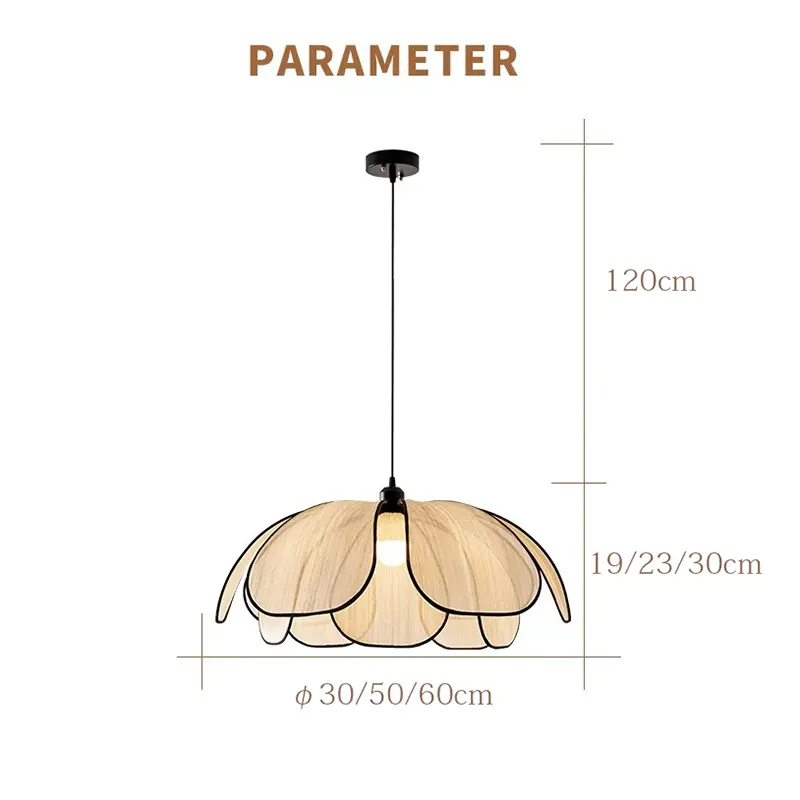 Vintage Hand-Woven Lotus Dining Room Chandelier Bedroom Living Room Lamp European And American art Atmosphere lighting Lamps E27