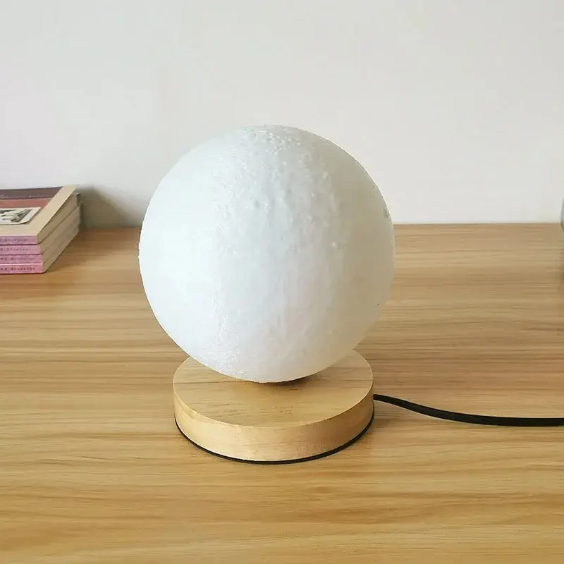 Creative 3D Moon Table Lamp Technology Fashion Atmosphere Lamp Children's Room Student Lamp Bedroom Study Decorative Lamp