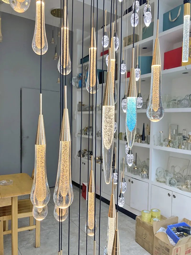Nordic Modern Restaurants, Bedrooms, Bedside Crystal Chandeliers, Bar tops, Luxurious and Minimalist Crystal Chandeliers