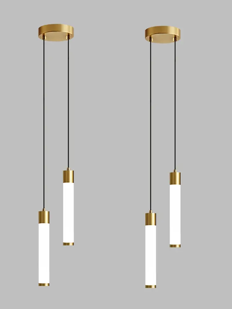 Sunlight Tube Restaurant Bedroom Bedside Long Line pendant Lamp Modern Minimalist Fish Line Lamp White Acrylic Pendant Lamp
