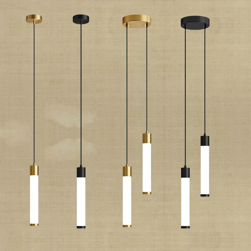 Sunlight Tube Restaurant Bedroom Bedside Long Line pendant Lamp Modern Minimalist Fish Line Lamp White Acrylic Pendant Lamp