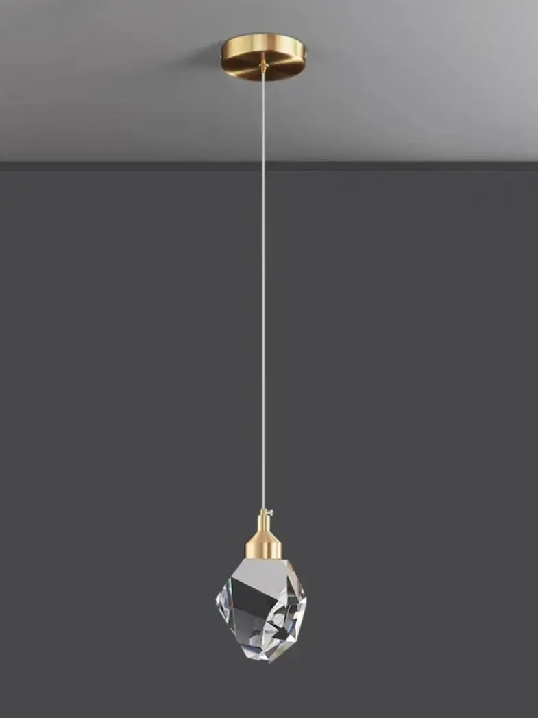 Light Luxury K9 Crystal Small Dhandelier Modern And Minimalist Restaurant Light Bar Counter Bedroom Bedside Long Line Light