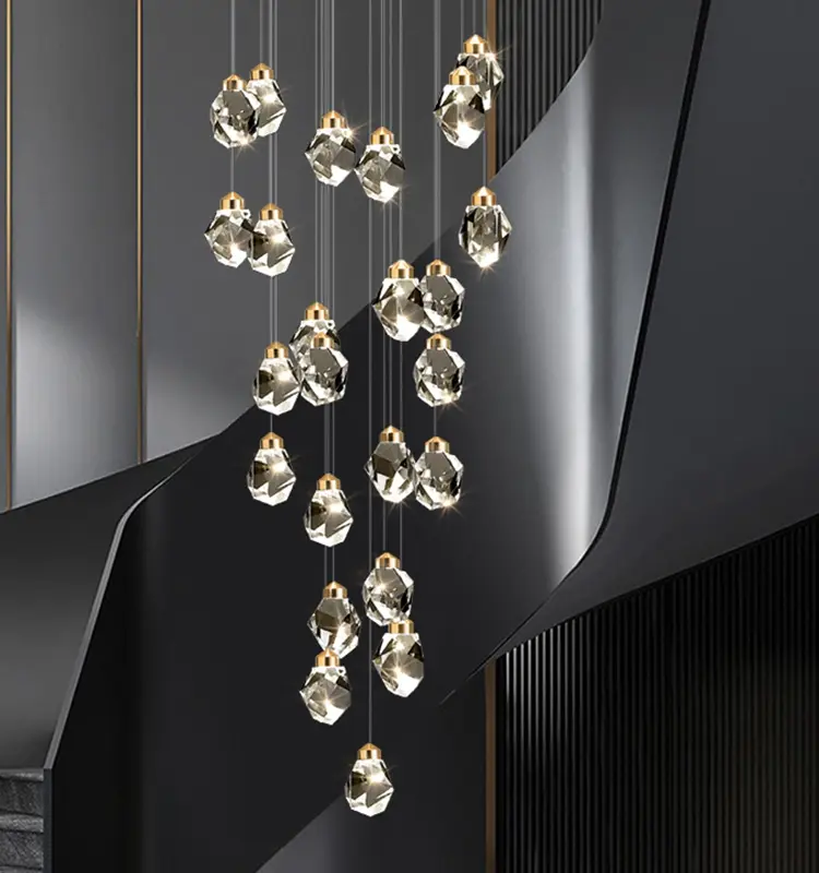 Light Luxury K9 Crystal Small Dhandelier Modern And Minimalist Restaurant Light Bar Counter Bedroom Bedside Long Line Light