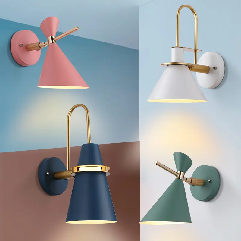 Modern Simple Wall Lamp Living Room Creative Background Wall Aisle Wall Lamp Nordic New Bedroom Bedside Lamp