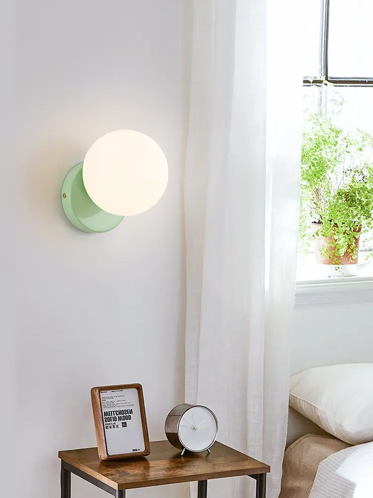 Nordic Cream Style Wall Lamp Modern Minimalist Corridor Wall Hanging Lamp French Creative Internet red Bedroom Bedside Lamp