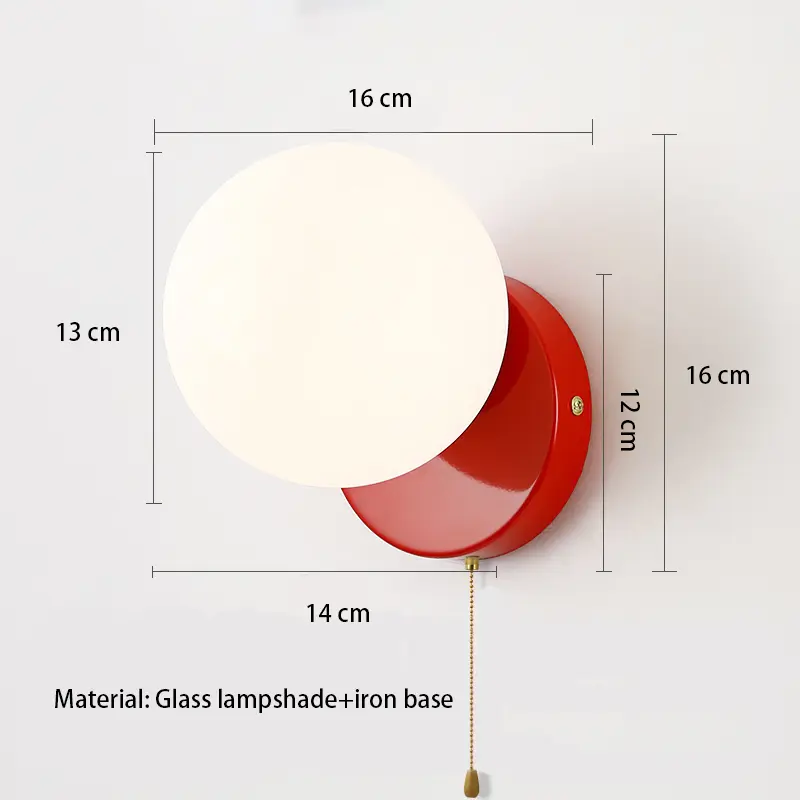 Nordic Cream Style Wall Lamp Modern Minimalist Corridor Wall Hanging Lamp French Creative Internet red Bedroom Bedside Lamp