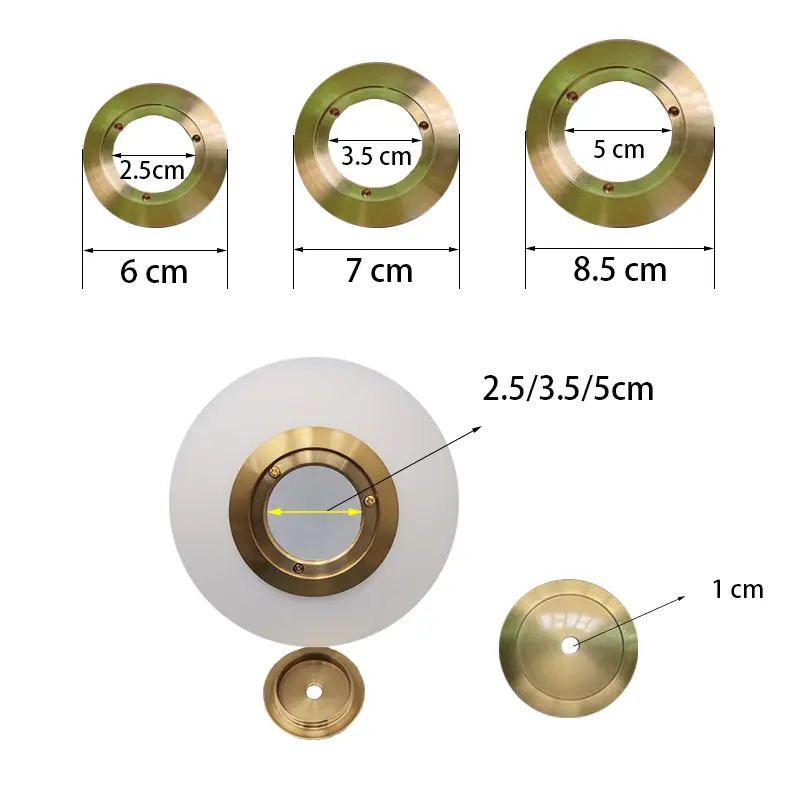 Cream White Frosted Glass Globe Lamp Shade Accessories Aluminum Metal Lid DIY Sphere Shell Accessories G9/ E14/ e27 Glass Cover