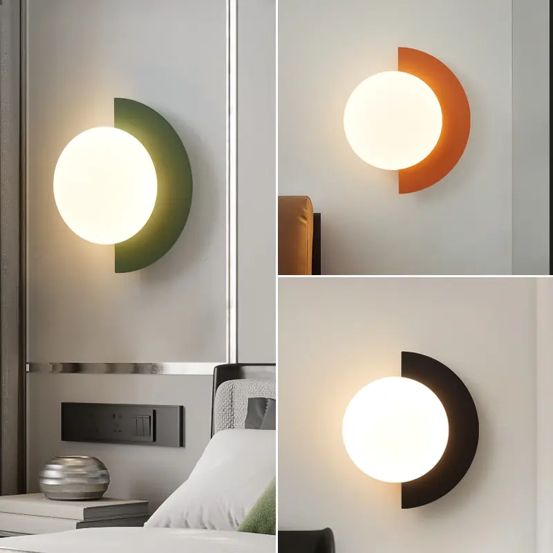 Modern Minimalist Rotoplastic Wall Lamp Bedroom Bedside Lamp Living Room Background Wall Lamp Corridor Balcony Stair Lamp