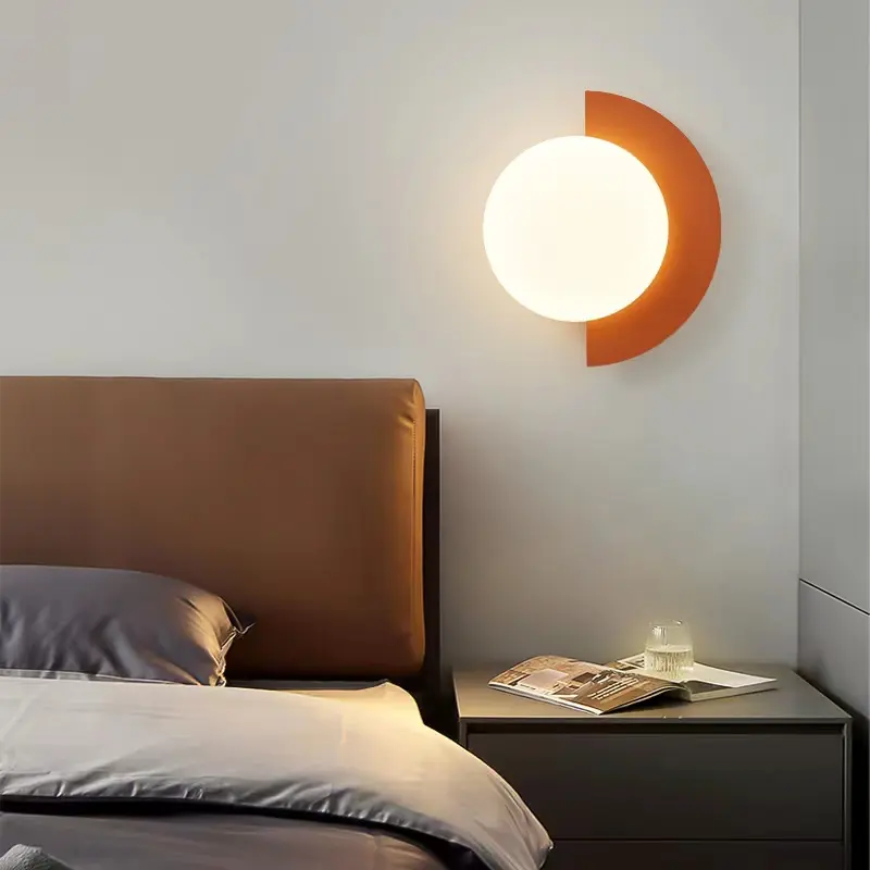 Modern Minimalist Rotoplastic Wall Lamp Bedroom Bedside Lamp Living Room Background Wall Lamp Corridor Balcony Stair Lamp