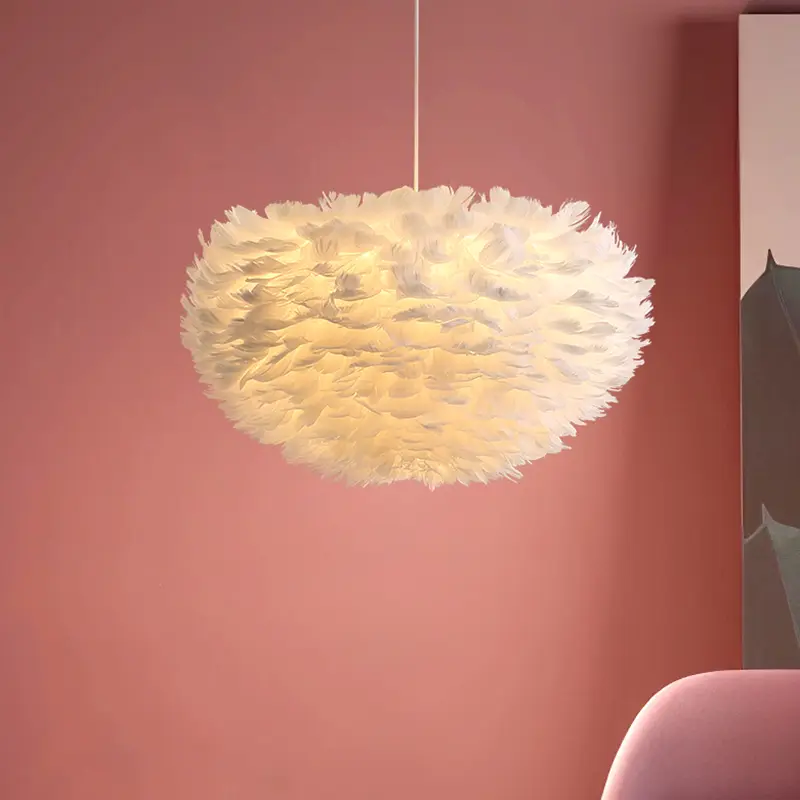 Modern Nordic Large Goose Feather Pendant Lamps for The Living room Bedroom And Dining room With a Fashionable Atmosphere