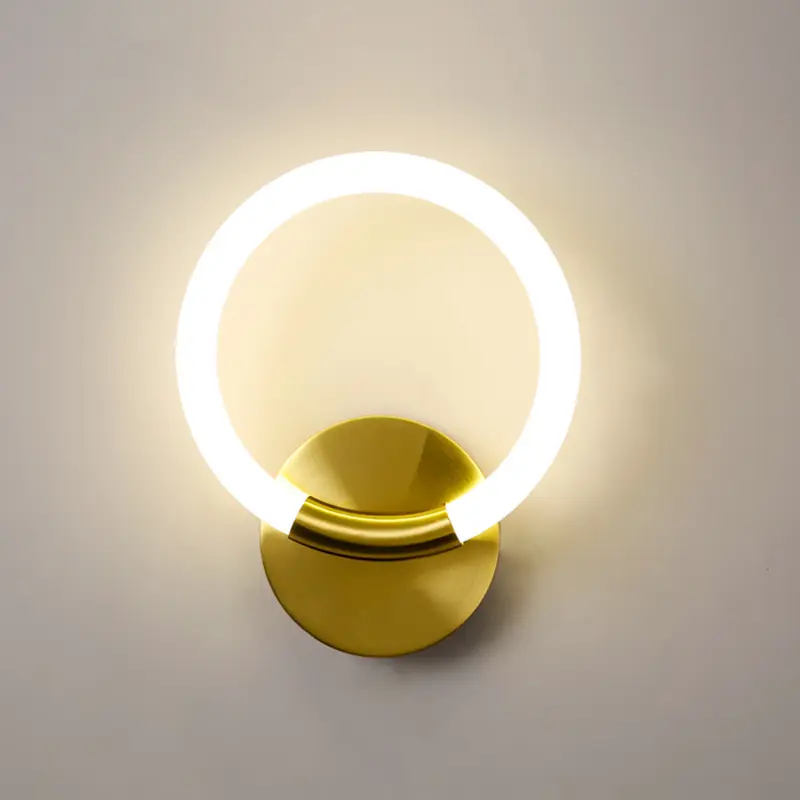 Nordic Retro Antique Bronze Bedside Wall Lamp Living Room Dining Room Wall Lamp Simple and Creative Corridor Bedroom Wall lamp