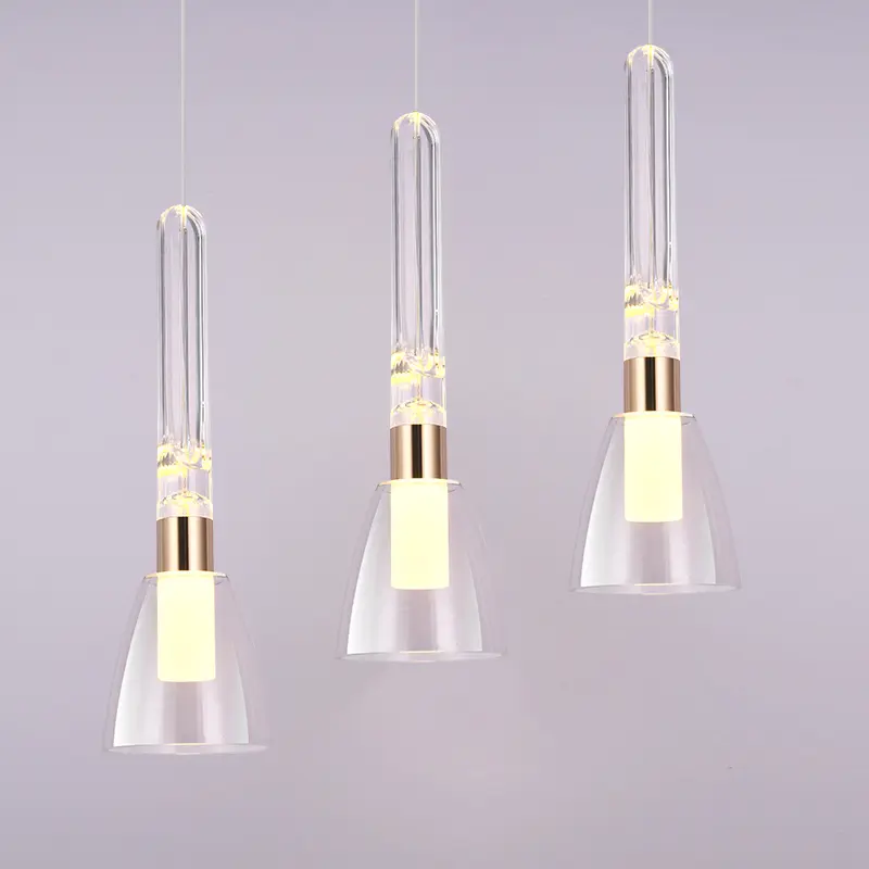 Modern Restaurant Chandelier Cream Wind Bedroom Bedside Long Line Chandelier Acrylic Fashion Nordic Simple Warm Lighting